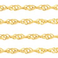 Apprêts en acier inox chaîne maille jaseron weave doré