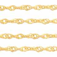 Apprêts en acier inox chaîne maille jaseron weave doré