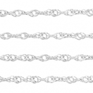 Apprêts en acier inox chaîne maille jaseron weave argenté