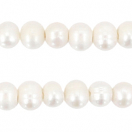 BQ Perles d'eau douce rond 7-8mm Blanc naturel