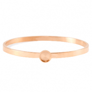 Bracelets en acier Polaris (Inox) avec serti pour cabochon 7mm/Swarovski SS34 Doré rosé