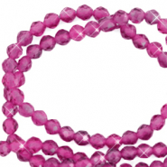 Pierres naturelles 3mm facettées Rose magenta