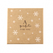 Boîte écrin à bijoux "a gift for you" Marron