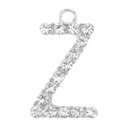 Breloques en métal Basic Quality strass lettre Z Argenté antique