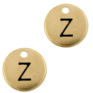 Breloques en métal DQ lettre Z Bronze antique (sans nickel)