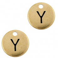 Breloques en métal DQ lettre Y Bronze antique (sans nickel)