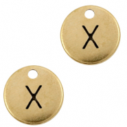 Breloques en métal DQ lettre X Bronze antique (sans nickel)