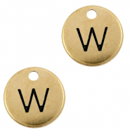 Breloques en métal DQ lettre W Bronze antique (sans nickel)