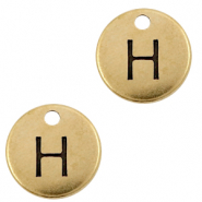 Breloques en métal DQ lettre H Bronze antique (sans nickel)
