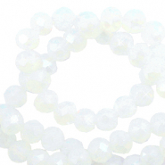 Perles à facettes 4x3mm disque Lumineux cristal-Pearl Shine Coating