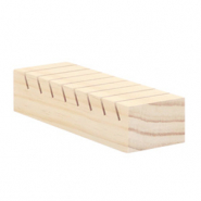 Présentoir bijoux en bois pour cartes à bijoux 8 lignes Naturel (couleur naturelle du bois)
