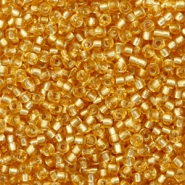 Perles de rocailles Miyuki 11/0 Silverlined dark gold 11-4