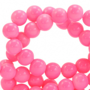 Perles en verre 4 mm opaque Rose azalée