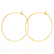 Boucles d'oreilles en acier inox 25mm Doré