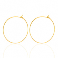 Boucles d'oreilles en acier inox 20mm Doré