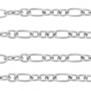 Apprêts en acier inox chaîne maille jaseron maillons argenté