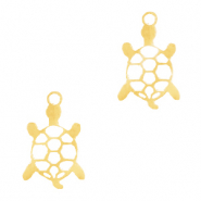 Breloques en acier inox tortue Doré