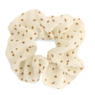 Chouchous pour cheveux pois Blanc cassé