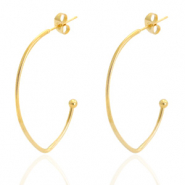 Boucles d'oreilles en acier Inox Doré
