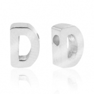 Perles en acier Inox lettre D Argenté