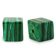 Pierres naturelles carré 4mm Vert