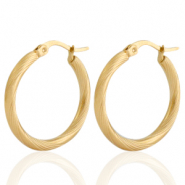 Boucles d'oreilles en acier inox créoles Doré