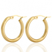 Boucles d'oreilles en acier inox créoles Doré
