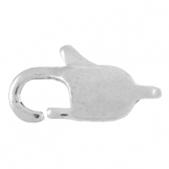 Apprêts en acier inox fermoir mousqueton 9mm Argenté