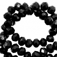 Perles à facettes 8x6mm disque Heishi Noir jais-pearl shine coating
