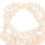 Perles à facettes 4x3mm disque Heishi Pêche soyeuse-pearl shine coating
