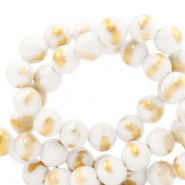 Pierres naturelles Calcite 6mm Blanc-doré