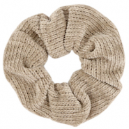 Chouchou pour cheveux velours côtelé Taupe
