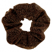 Chouchous pour cheveux pailletés Marron doré