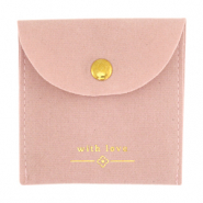 Sachet à bijoux "with love" Rose vintage-doré