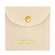 Sachet à bijoux "with love" Beige-doré