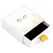 Boîte écrin à bijoux "for you with love" Blanc