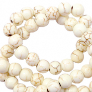 Perles en céramique 4mm Blanc cassé