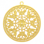 Pendentifs bohèmes rond papillon Doré