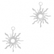 Breloques en acier Inox soleil Argenté