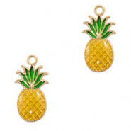 Breloques en métal Basic Quality ananas Doré-jaune
