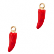 Breloques en métal Basic Quality piment Doré-rouge
