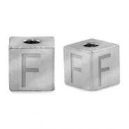 Perles en acier Inox lettre F Argenté