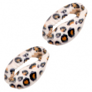 Perles coquillage specials Cauri Léopard-orange