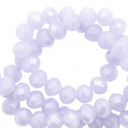 Perles à facettes 8x6mm disque Heishi Bleu lavande doux-pearl shine coating