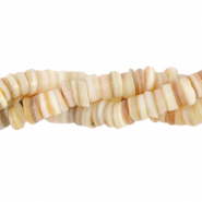 Perles coquillage disque 7mm Beige crème