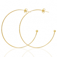 Boucles d'oreilles puces en acier Inox créoles Doré