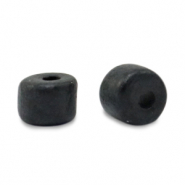 Perles en c&eacute;ramique DQ grecque 5mm Noir
