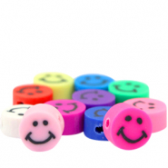 Perles en polym&egrave;re smiley Multicolore