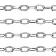 Apprêts en acier Inox chaîne maille jaseron maille forçat Argenté