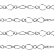 Apprêts en acier Inox chaîne maille jaseron maille forçat Argenté